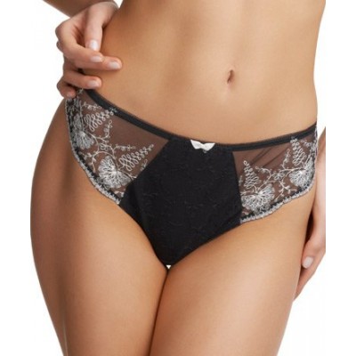 String dentelle Fantasie Elodie noir et blanc T 44/46