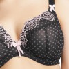 Soutien gorge à armatures plongeant Elomi Betty Noir à Pois