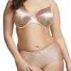 Shorty en satin grande taille Elomi Eva biscotte