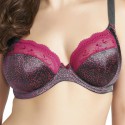 Ensemble soutien-gorge et slip Elomi Jocelyn Gris et Rose Fuschia