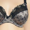 Soutien gorge à armatures plongeant Elomi Madison Noir et Argent