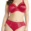 Culotte grande taille Elomi Rita en satin rouge