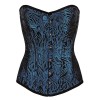 Corset en tissu brodé Beau bleu