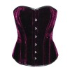 Corset victorien grande taille en velours bordeaux T48 à 54