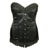 Corset en satin noir et dentelle