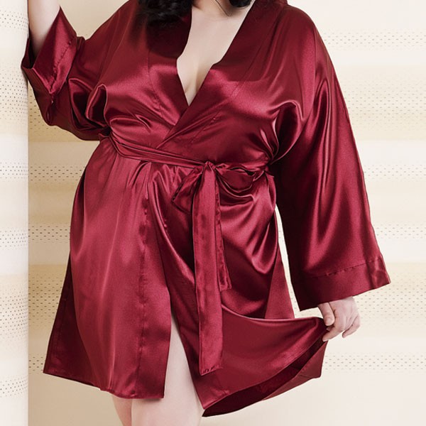 peignoir satin femme grande taille