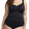 Tankini Elomi noir classique grande taille