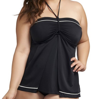 Tankini bandeau grande taille Elomi avec tour de cour