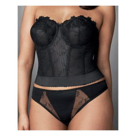 Culotte grande taille Elomi Evenement noire avec dentelle