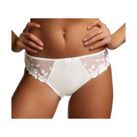 Culotte en satin et dentelle Fantasie Belle blanche