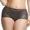 Shorty en satin grande taille Elomi Eva noir