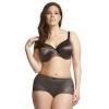 Shorty en satin grande taille Elomi Eva noir