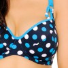 Haut de bikini Curvy Kate à pois bleus et blancs