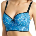 Soutien-gorge bustier Freya Piper Bleu et Noir