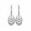 Boucles d'oreilles feuilles argent rhodié et strass