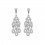 Boucles d'oreilles gouttelettes en argent rhodié et strass