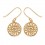 Boucles d'oreilles avec disque en filigrane travaillé