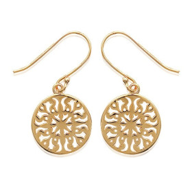 Boucles d'oreilles avec disque en filigrane travaillé