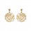 Boucles d'oreilles plaqué or avec décor style dentelle