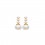 Boucles d'oreilles plaqué or perles et strass