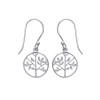 Boucles d'oreilles arbre de vie en argent rhodié