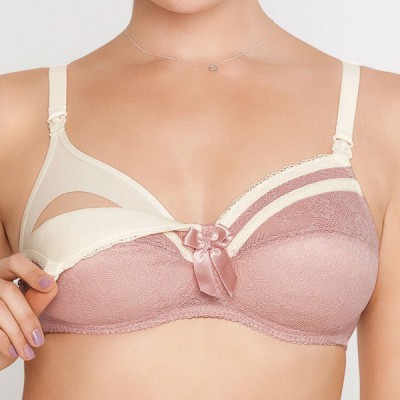 Soutien-gorge allaitement 100% coton Anita Été rose - Rondement Jolie