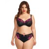 Ensemble soutien gorge et slip Elomi Tessa Noir et Fuschia