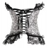 Corset en satin damassé argenté So Beauty