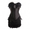 Corset en satin et jupette noire Softy Black