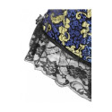 Corset brocart Flower Metal bleu et or