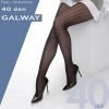 Collant semi-opaque grande taille motifs carreaux noir 40 deniers Cette Galway