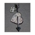 Broche cœur strass