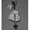 Broche cœur strass