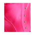 Corset victorien en satin rose et dentelle blanche